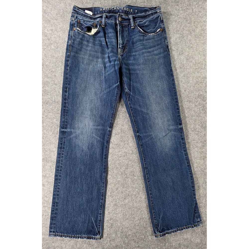 American Eagle AirFlex Original Bootcut Denim Jeans Mens Size 31x32 Dark Wash